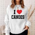 I Love Canoes Sweatshirt Gifts for Her