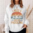I Need A Good Paddling Retro Sunset Canoe Raglan Baseball Tee Sweatshirt Gifts for Her