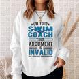 Swim Coach Swimming Coach Sweatshirt Gifts for Her Swim Coach Swimming Coach Sweatshirt Gifts for Her