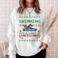 Swimming Christmas Party Swim Swimmer Christmas Ugly Style Sweatshirt Gifts for Her Swimming Christmas Party Swim Swimmer Christmas Ugly Style Sweatshirt Gifts for Her