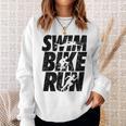 Swimming Cycling Running Triathlon Running Swimming Sweatshirt Gifts for Her Swimming Cycling Running Triathlon Running Swimming Sweatshirt Gifts for Her
