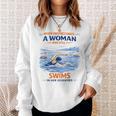 Swimming Never Underestimate A Woman Swim In Her Seventies Sweatshirt Gifts for Her Swimming Never Underestimate A Woman Swim In Her Seventies Sweatshirt Gifts for Her