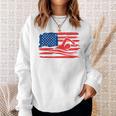 Vintage American Flag Swim Team Swimmer Funny Swimming Gift Sweatshirt Gifts for Her