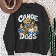 Canoe Dogs Golden Retriever Paddling Graphic Sweatshirt Gifts for Old Women