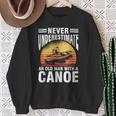 Canoe Old Man Sleeveless Sweatshirt Gifts for Old Women Canoe Old Man Sleeveless Sweatshirt Gifts for Old Women