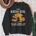 Cool Kayak For Women Girls Kayaker Canoe Kayaking Paddle Oar Sweatshirt Gifts for Old Women