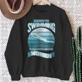 Here's To Swimming With Bow Legged Women Distressed Look Sweatshirt Gifts for Old Women