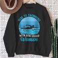 Here's To Swimming With Bow Legged Women Swimming Sweatshirt Gifts for Old Women