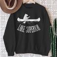 Lake Superior Bear Canoe Upper Peninsula For Yooper Sweatshirt Gifts for Old Women