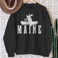 Maine Canoe Kayak Moose USA America Souvenir Sweatshirt Gifts for Old Women