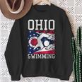 Ohio Flag Swimming Team Swim Swimmer US State Sweatshirt Gifts for Old Women