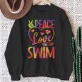 Peace Love Swim Swimming Tie Dye Swimmer Swimming Swim Team Sweatshirt Gifts for Old Women Peace Love Swim Swimming Tie Dye Swimmer Swimming Swim Team Sweatshirt Gifts for Old Women