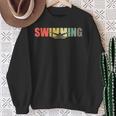 Retro Swimming Vintage Swimming Swimmer Sweatshirt Gifts for Old Women