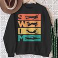 Retro Vintage Swimming For Swimmers Sweatshirt Gifts for Old Women Retro Vintage Swimming For Swimmers Sweatshirt Gifts for Old Women