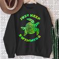 Sea Turtle Just Keep Swimming Ocean Beach Vacation Sweatshirt Gifts for Old Women Sea Turtle Just Keep Swimming Ocean Beach Vacation Sweatshirt Gifts for Old Women