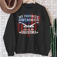 Swim Grandma Tshirt US American Flag Swimming Tee Sweatshirt Gifts for Old Women