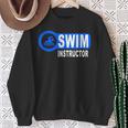 Swim Instructor Swimming Teacher Swimmer In Pool Graphic Art Sweatshirt Gifts for Old Women