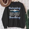 Swim Team Swimming Coach Quote Swim Breathing Joke Sweatshirt Gifts for Old Women Swim Team Swimming Coach Quote Swim Breathing Joke Sweatshirt Gifts for Old Women