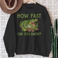 Swimmer Crocodile Swimming Humor How Fast You Can Swim Sweatshirt Gifts for Old Women Swimmer Crocodile Swimming Humor How Fast You Can Swim Sweatshirt Gifts for Old Women