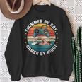 Swimmer By Day Gamer By Night Swimming Vintage Gaming Swim Sweatshirt Gifts for Old Women Swimmer By Day Gamer By Night Swimming Vintage Gaming Swim Sweatshirt Gifts for Old Women