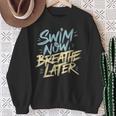 Swimmer Saying Swim Team Swimming Sweatshirt Gifts for Old Women