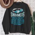 Swimmers Do More Kicks I For Swimming Lovers Sweatshirt Gifts for Old Women