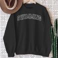 Swimming Athletic Lettering Swimmer Coach Sweatshirt Gifts for Old Women Swimming Athletic Lettering Swimmer Coach Sweatshirt Gifts for Old Women