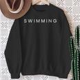 Swimming Minimalist Text Swimmer Coach Sweatshirt Gifts for Old Women