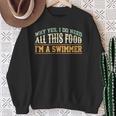 Swimming Swimmer Eating Swim Sweatshirt Gifts for Old Women Swimming Swimmer Eating Swim Sweatshirt Gifts for Old Women