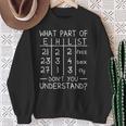 Swimming Swimmer What Part Don't You Understand Swim Team Sweatshirt Gifts for Old Women