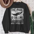 Swimming Swimmer Swim The Pool Is Calling Vintage Sweatshirt Gifts for Old Women
