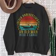 Never Underestimate An Old Man With a Canoe Retro Sleeveless Sweatshirt Gifts for Old Women Never Underestimate An Old Man With a Canoe Retro Sleeveless Sweatshirt Gifts for Old Women