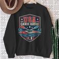 USA Canoe Kayak Paddling American Flag Emblem Sweatshirt Gifts for Old Women USA Canoe Kayak Paddling American Flag Emblem Sweatshirt Gifts for Old Women