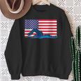 USA Flag Swimmer Swimming Sport Athlete Swim Swimming Sweatshirt Gifts for Old Women USA Flag Swimmer Swimming Sport Athlete Swim Swimming Sweatshirt Gifts for Old Women