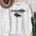 Canoe Silhouette Forest Lake Reflection Sweatshirt Gifts for Old Women Canoe Silhouette Forest Lake Reflection Sweatshirt Gifts for Old Women