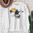 Kayaking Bear Retro Sunset Paddling Canoe Outdoor Adventure Sweatshirt Gifts for Old Women