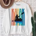 Kayaking Kayak Retro Art Canoe Raglan Baseball Tee Sweatshirt Gifts for Old Women