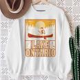 Lake Ontario Canoe Fishing Light House Sunset Retro Raglan Baseball Tee Sweatshirt Gifts for Old Women