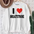 I Love Breaststroke Heart Swim Swimmer Pool Swimming Sweatshirt Gifts for Old Women I Love Breaststroke Heart Swim Swimmer Pool Swimming Sweatshirt Gifts for Old Women
