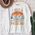 I Need A Good Paddling Retro Sunset Canoe Raglan Baseball Tee Sweatshirt Gifts for Old Women