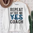 Repeat Yes Swim Coach Swimming Coach Sweatshirt Gifts for Old Women Repeat Yes Swim Coach Swimming Coach Sweatshirt Gifts for Old Women