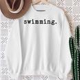 Swimming Enthusiast Minimalist Water Sports Sweatshirt Gifts for Old Women Swimming Enthusiast Minimalist Water Sports Sweatshirt Gifts for Old Women