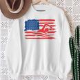 Vintage American Flag Swim Team Swimmer Funny Swimming Gift Sweatshirt Gifts for Old Women