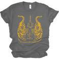 Awesome Orange Double Tiger Muay Thai Sak Yant Unisex Jersey T-Shirt, trending gift