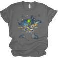 Drum Kit Percussionist Drummer Van Gogh Alien Playing Drums Unisex Jersey T-Shirt, trending gift