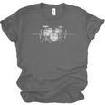 ECG Heartbeat Music Lovers Drumsticks Drum Kit Unisex Jersey T-Shirt, trending gift ECG Heartbeat Music Lovers Drumsticks Drum Kit Unisex Jersey T-Shirt, trending gift