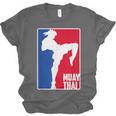 Muay Thai Fighter Retro Kickboxing Training MMA Unisex Jersey T-Shirt, trending gift