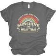 Muay Thai Shirt A Girl Who Loves Sunshine And Muay Thai Unisex Jersey T-Shirt, trending gift Muay Thai Shirt A Girl Who Loves Sunshine And Muay Thai Unisex Jersey T-Shirt, trending gift