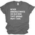 Never Underestimate An Old Man That Knows Muay Thai Unisex Jersey T-Shirt, trending gift Never Underestimate An Old Man That Knows Muay Thai Unisex Jersey T-Shirt, trending gift