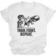 Train Fight Repeat Nak Muay Thai Boxing Fighter Raglan Baseball Tee Unisex Jersey T-Shirt, trending gift Train Fight Repeat Nak Muay Thai Boxing Fighter Raglan Baseball Tee Unisex Jersey T-Shirt, trending gift